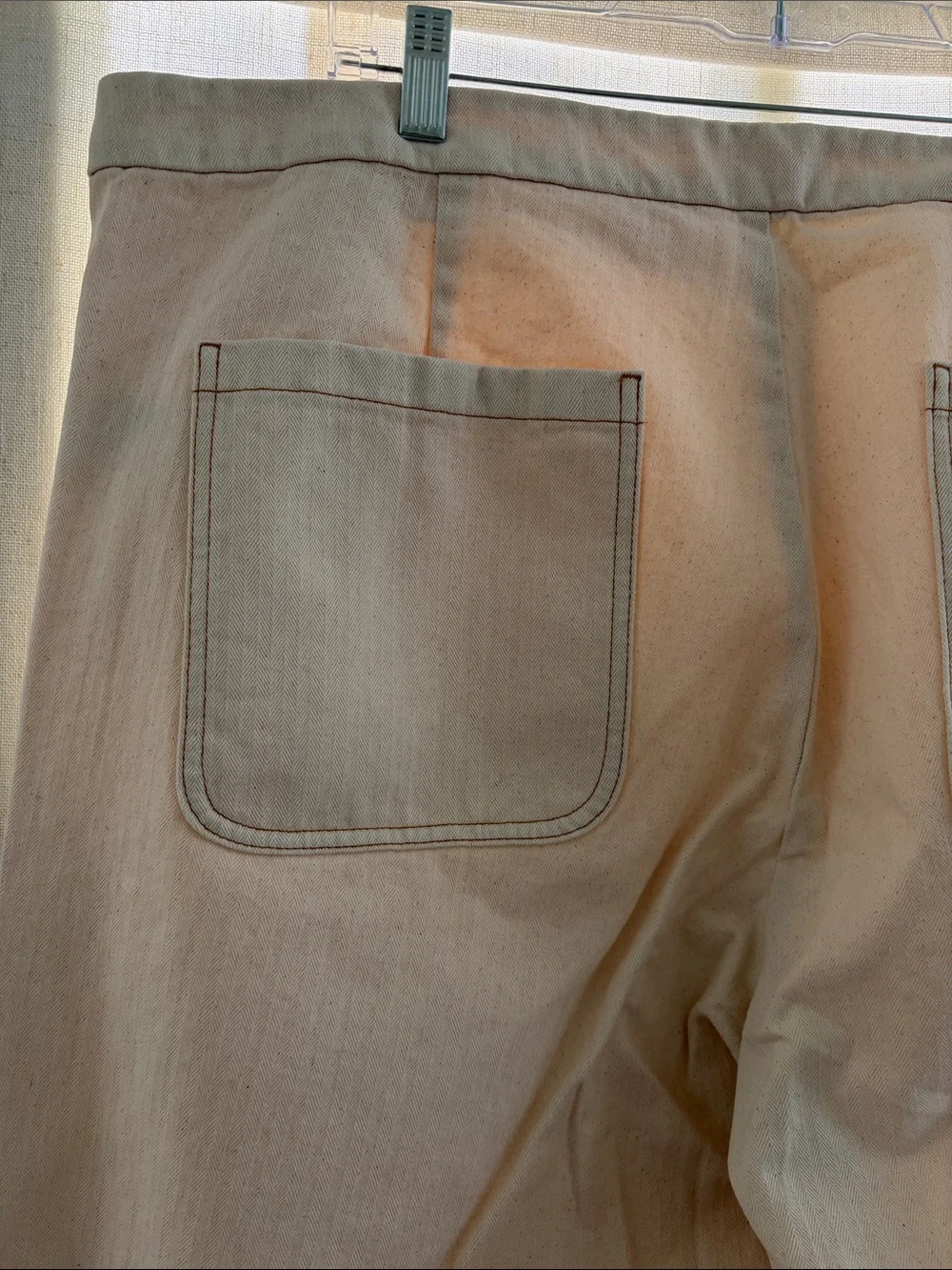 J. Crew cream herringbone